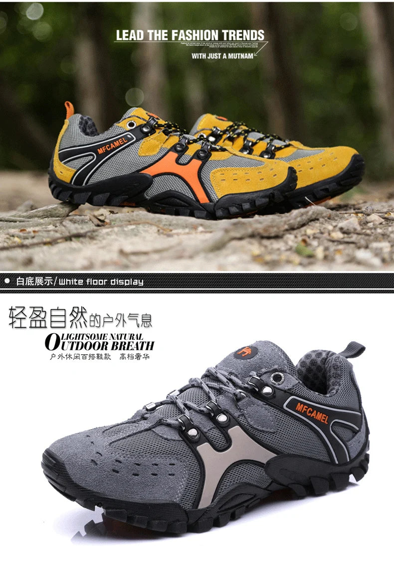 Hot Sale Brand Men Hiking Shoes Breathable Outdoor Mountain Trekking Shoes Men Climbing Hunting Sneakers Non-Slip Sport Footwear