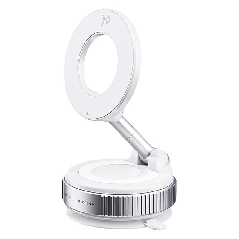 Strong Magnetic Car Phone Holder Foldable Design 360° Adjustable Vacuum Mount for Car/Desk/Bathroom/Universal Use Phone Holder