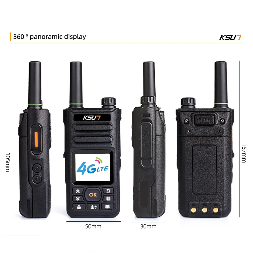 Long Range Walkie Talkie 4g Network  Android Internet Wifi Compatible With ZELLO App 100KM Global POC Radio Station KSUN ZL10