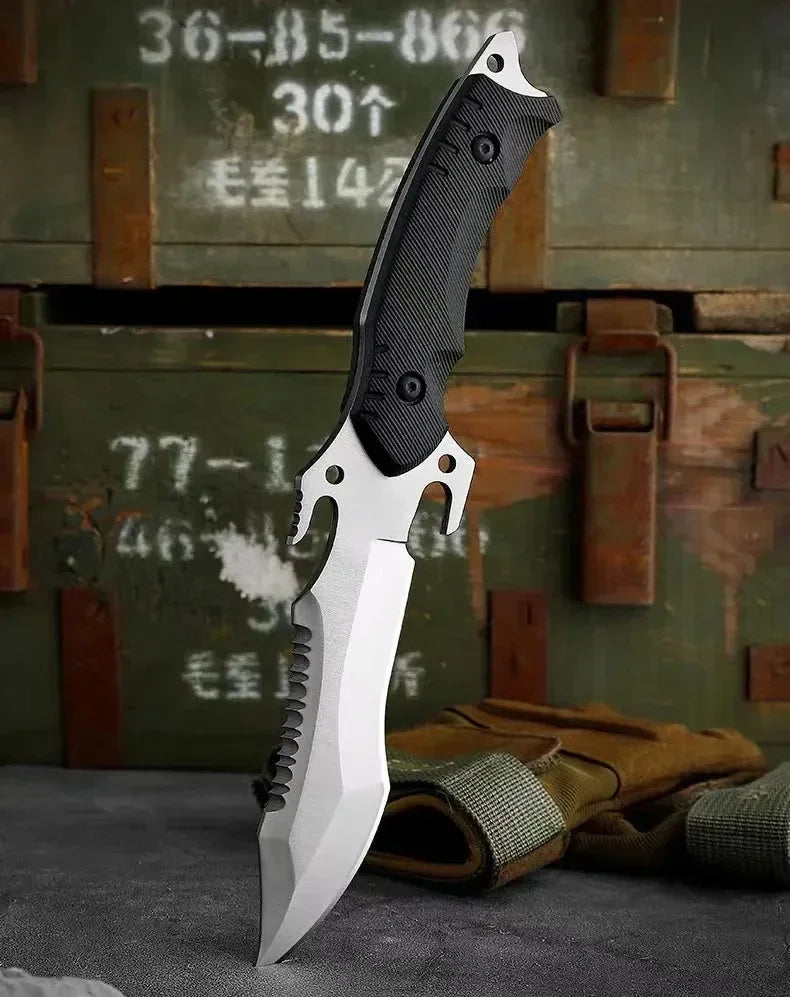 Straight knife outdoor tool portable pocket knife survival knife military knife outdoor hunting tactics high hardness survival