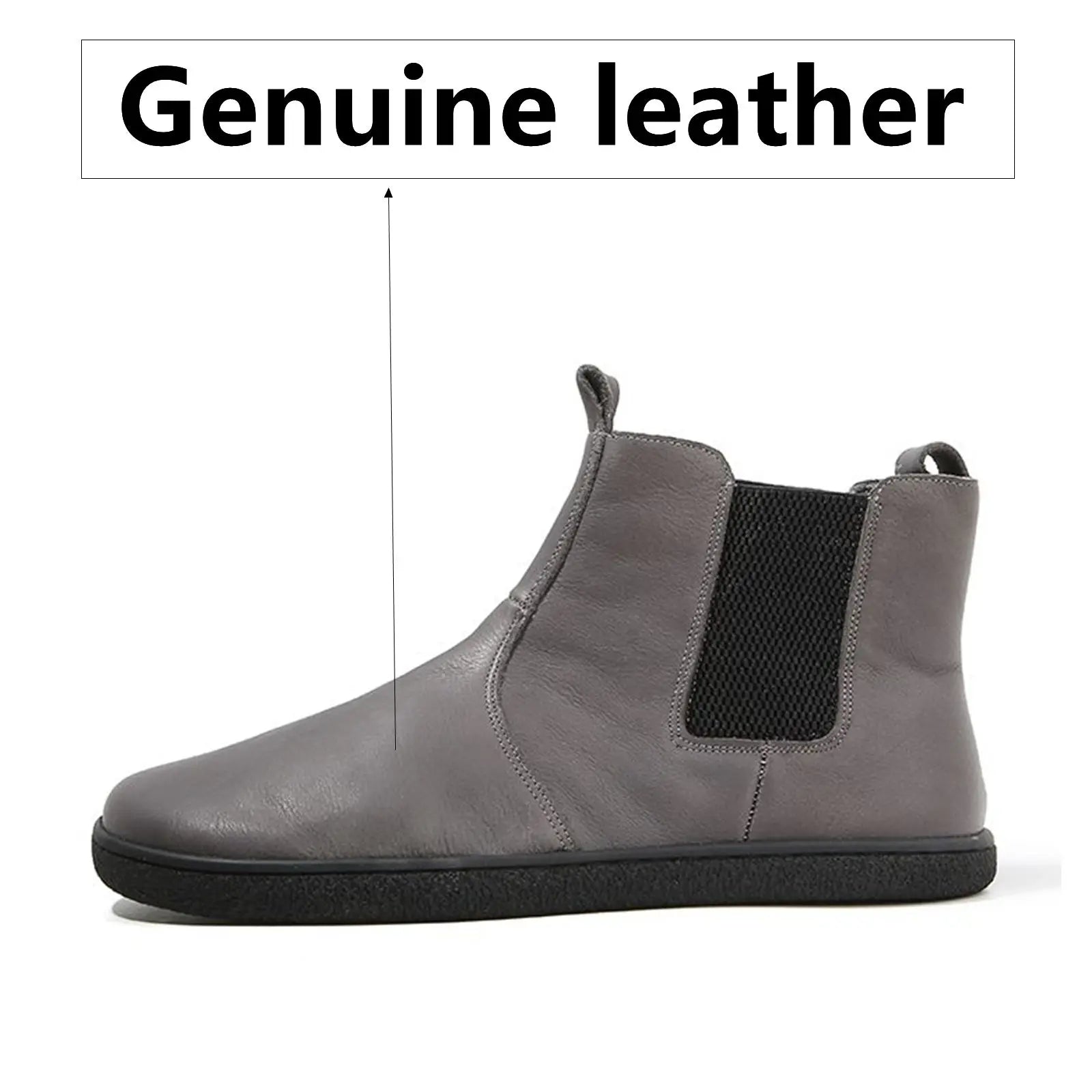 Barefoot Leather Boots With Wool Linning Inside For Women  man Zero Drop Wider Toes Box