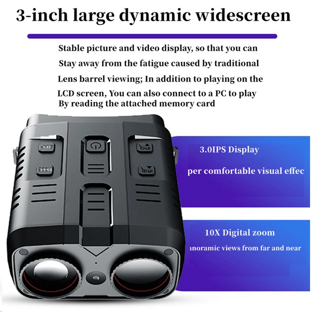 A04I N009 4K HD Binoculars Night Vision Infrared 2160P HD Outdoor Camping Hunting Night Vision Goggle Day Night Dual Use 800M
