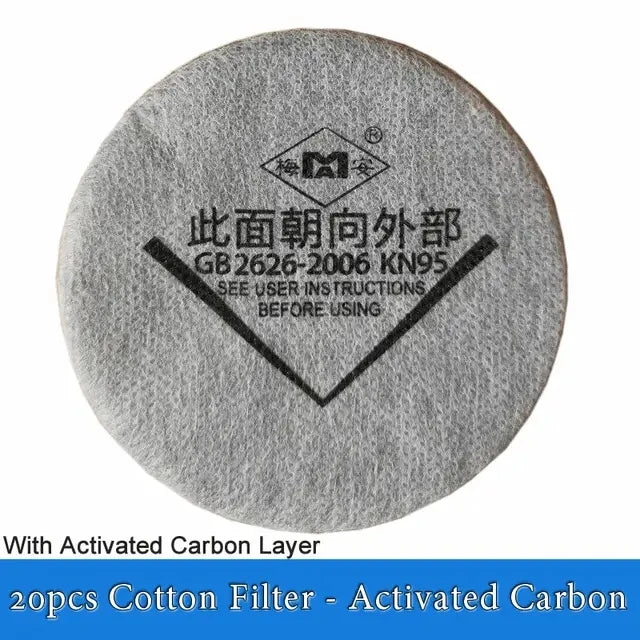 6502 Dust Mask Half Face Dual Cotton Filters Dust Pollen Filtering For Polishing Pm2.5 Safety Protection Silica Gel Respirator