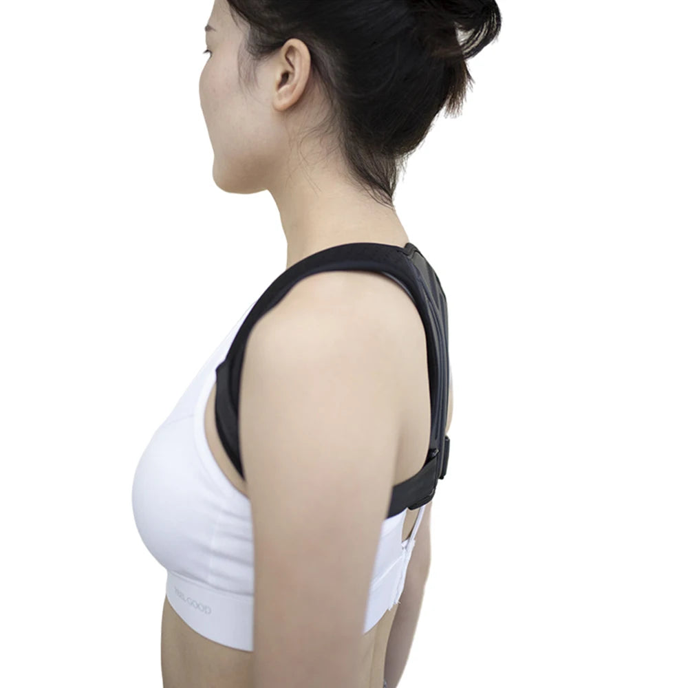 WOMENS Adjustable Back Shoulder Posture Corrector Belt Clavicle Spine Support Reshape Your Body Home Office Sport Upper Back Neck Brace