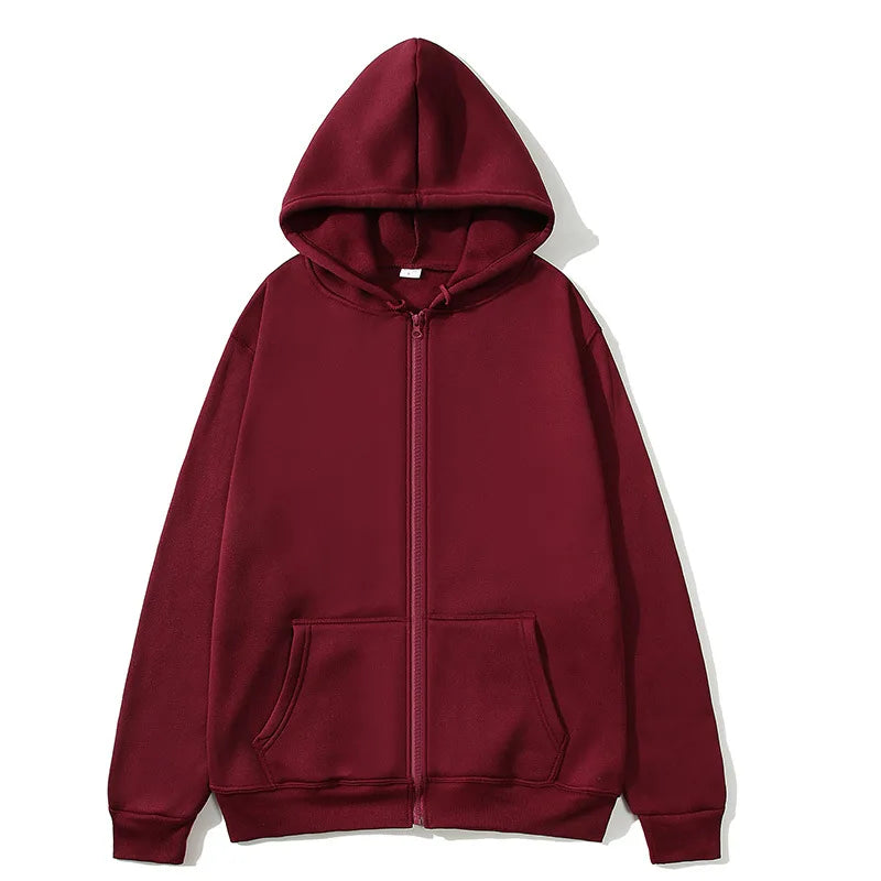 Fashion Casual Black Gray Blue Zipper Hoodie Hip Hop Street Wear Sweatshirts Skateboard Men/Woman Pullover Hoodies Male Hoodie