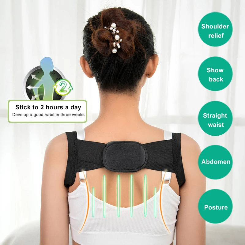 Posture Corrector Adjustable Back Posture Trainer Breathable Invisible Support Shoulder Belt for Back Pain Spine Corrector