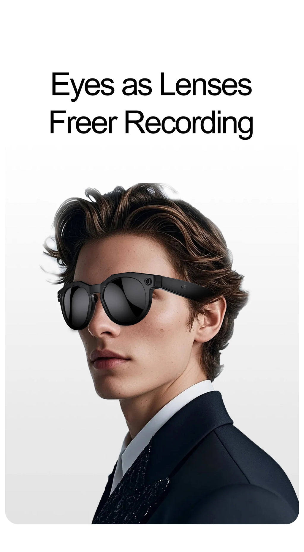 2025 AI Smart Glasses with 8MP Camera Video Recording Translation Sunglasses Bluetooth Call IP66 Waterproof AI Glasses Men Women