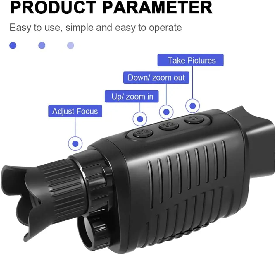 Monocular Night Vision Device 1080P HD Infrared 5x Digital Zoom Hunting Telescope Outdoor Day Night Dual Use 100% Darkness 300m