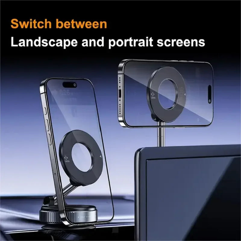 360° Rotating Vacuum Magnetic Car Phone Holder  New Model Dashboard Glass Mount Multi-Scenario Automotive Navigation Stand
