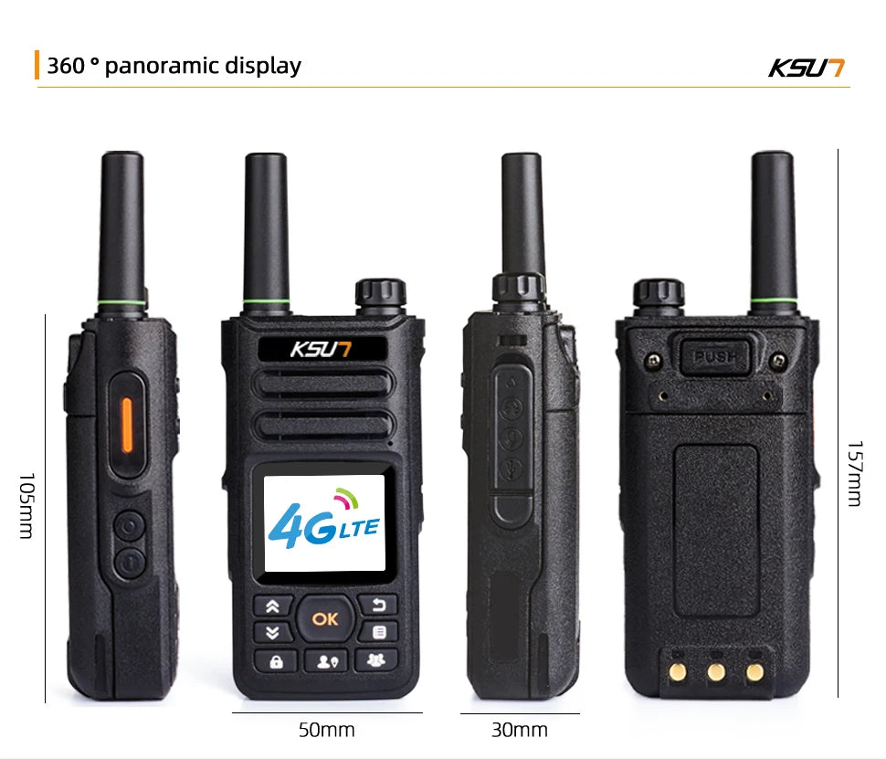 Long Range Walkie Talkie 4g Network  Android Internet Wifi Compatible With ZELLO App 100KM Global POC Radio Station KSUN ZL10