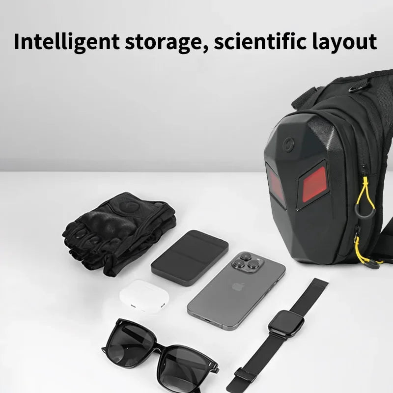 LED Riding Leg Bag Motorcycle Bike DIY pixel screen Single Cross Shoulder Waterproof Outdoor bag Loy Traveler S7-1 FireEye S8-1