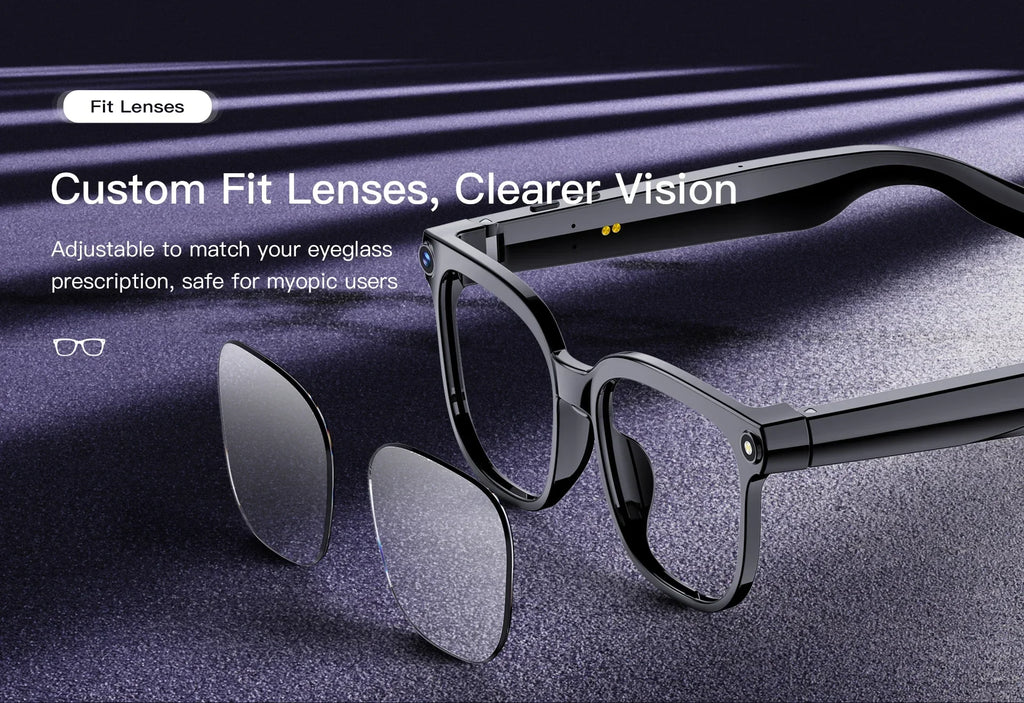2026 AI Smart Glasses with 8MP Camera Video Recording 100+ Languages Translation Bluetooth Call Music Play Sunglasses Men Women