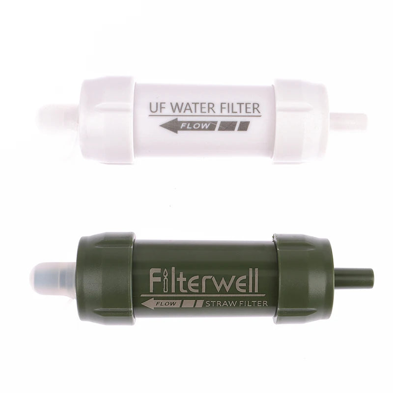 Personal Water Filter Survival Straw , 0.01 Micron Ultra-Filtration UF Membrane, Reusable Outdoor Portable Water Purifier