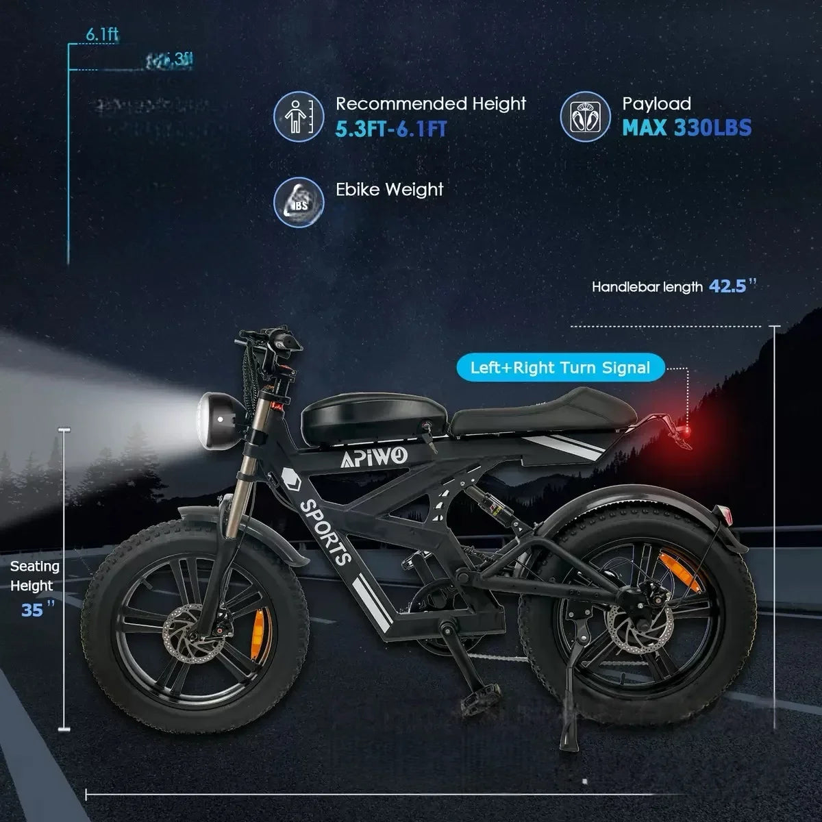 New 20-inch electric bicycle, 1000W strong power, 48V 20AH worry-free battery life, suitable for adult leisure sports E-Bike