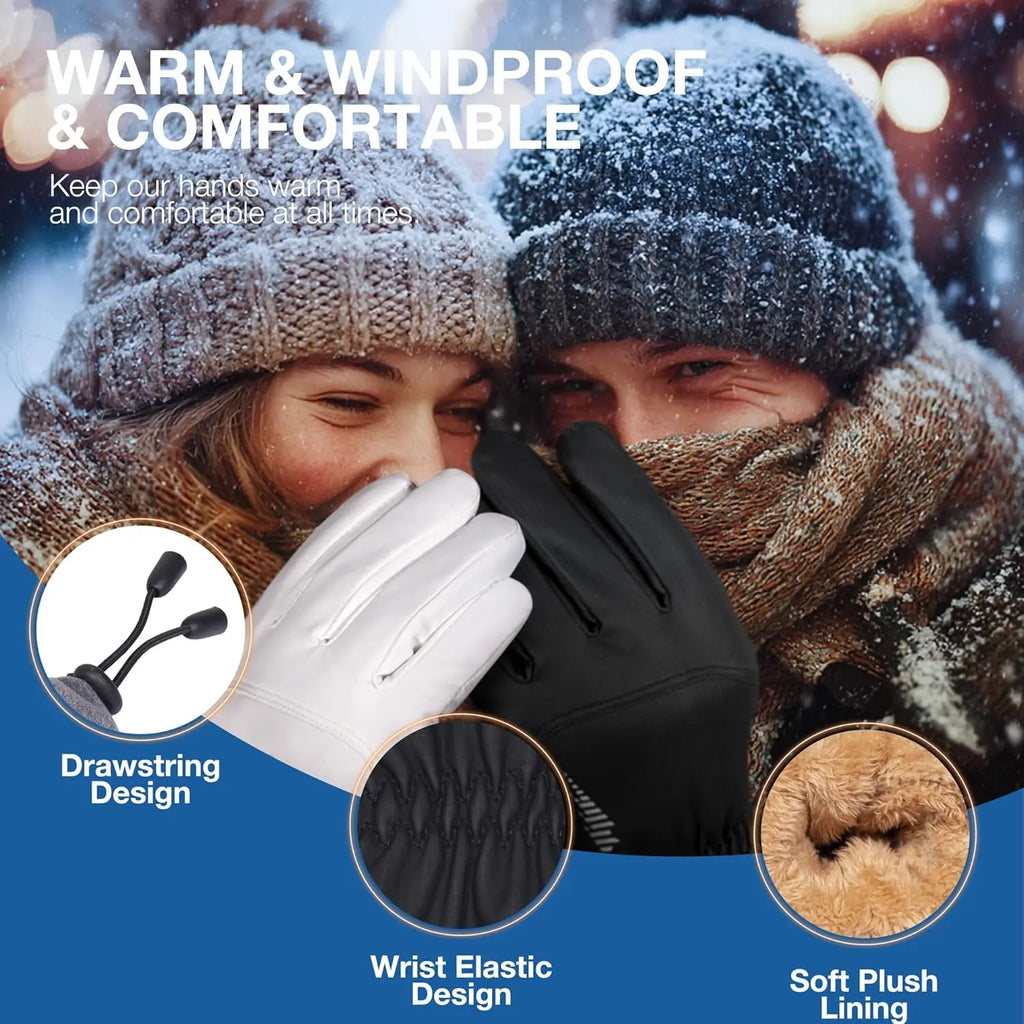 Winter Waterproof Warm Gloves Outdoor Sports Ski Snow Windproof for Cold Weather Thermal, for Fishing Hiking Hunting Cycling