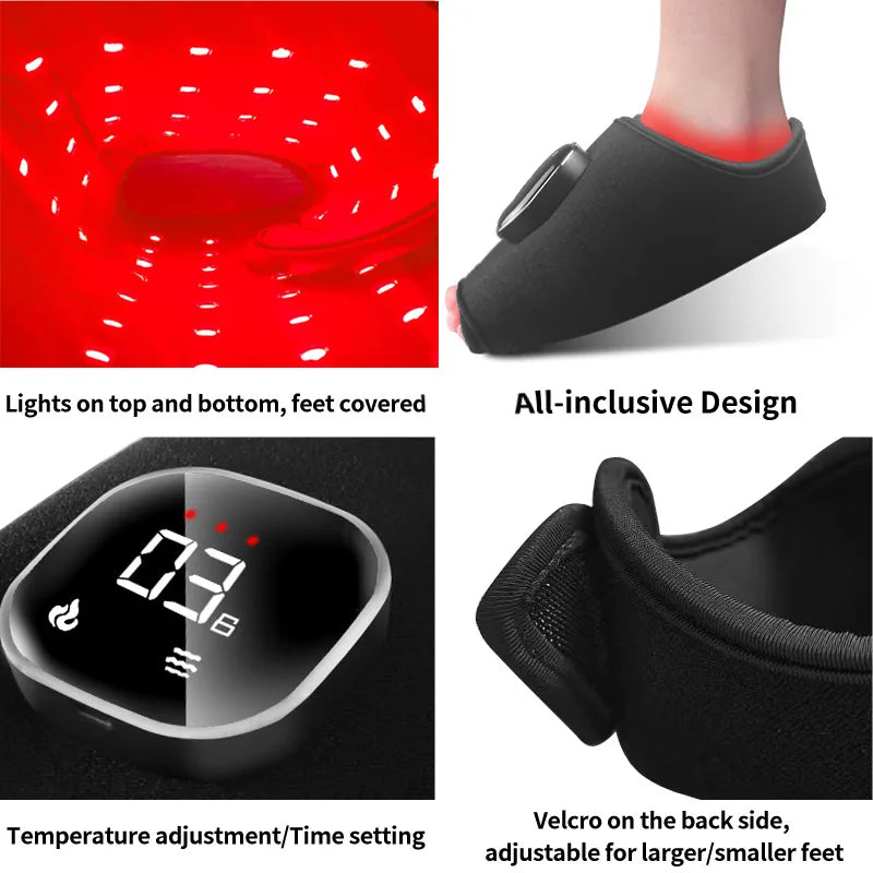 Red Light Therapy Belt for Knee & Joint Pain Relief - 660nm & 850nm Near-Infrared LED Light Therapy Device, Wearable Pain Relief