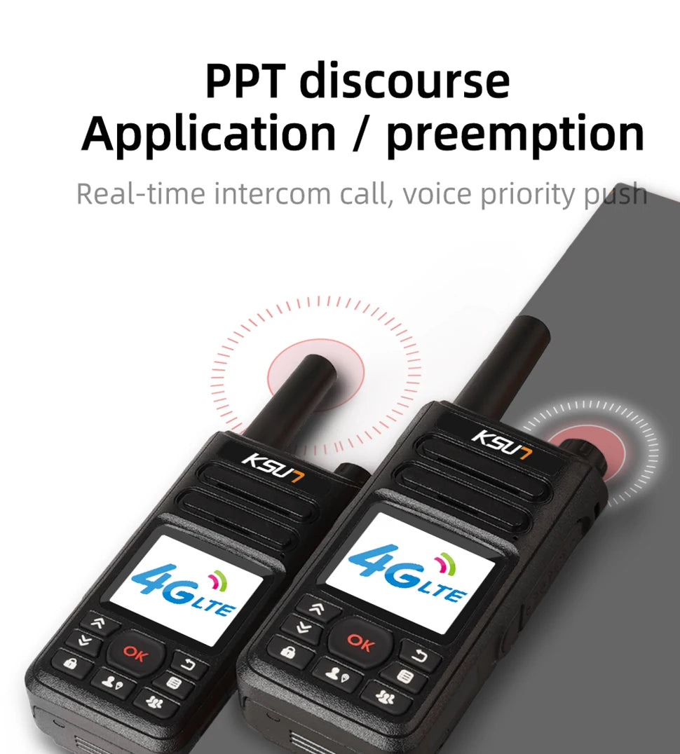 Long Range Walkie Talkie 4g Network  Android Internet Wifi Compatible With ZELLO App 100KM Global POC Radio Station KSUN ZL10
