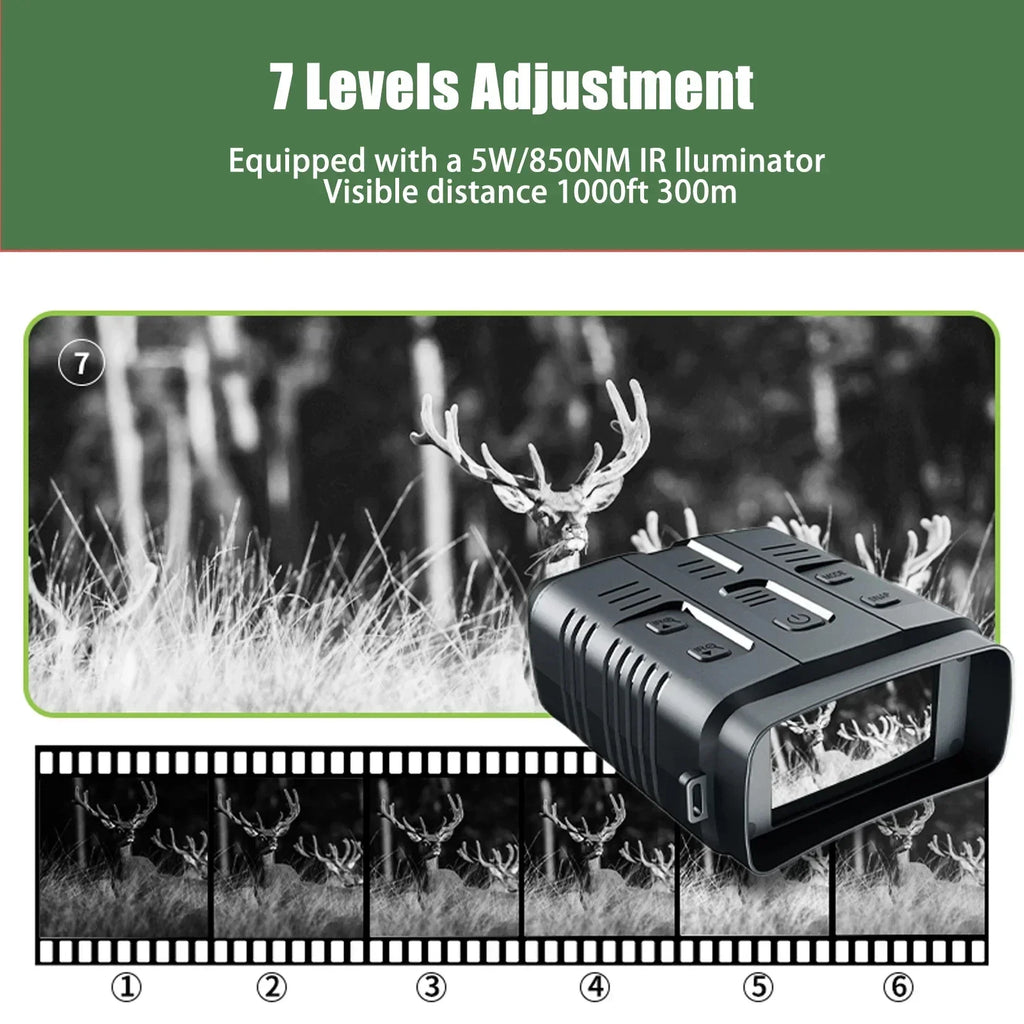 2025 New Video Recorder 4K Night Vision Binoculars 10x Digital Zoom 800m Range 8W Infrared WiFi Telescope for Hunting Camping