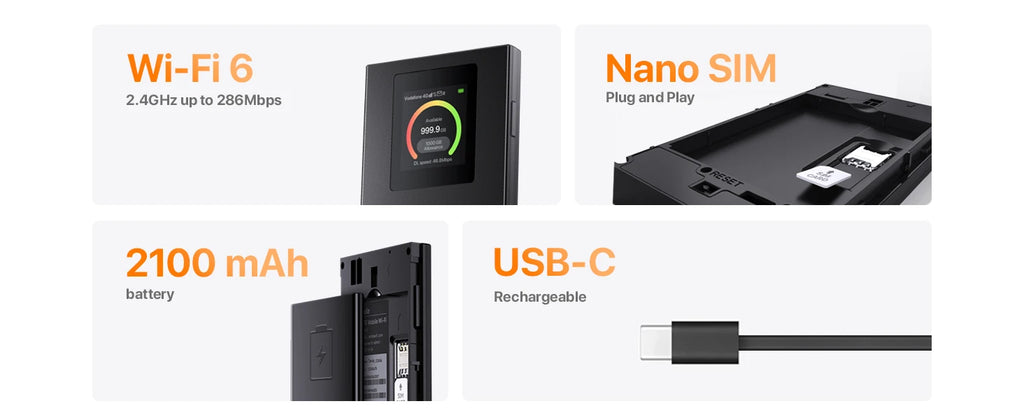 4G Lte Router Wireless Wifi Portable Modem Mini Outdoor Hotspot Pocket Mobile Wifi 286Mbps Sim CAT4 Card Slot Repeater 2100 mAh