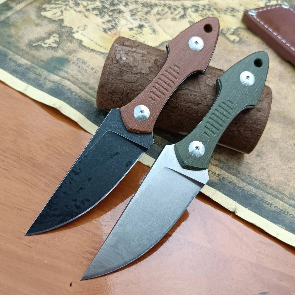Durable High-hardness Outdoor Survival Mini Straight Knife Survival Defense Rescue EDC Tool Portable Multi-purpose Cutting Knife