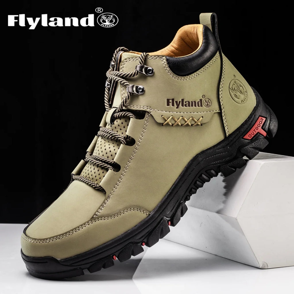 FLYLAND Fashionable Casual Men's Shoes High Top Outdoor Sports Shoes Comfortable And Safe Ankle Boots