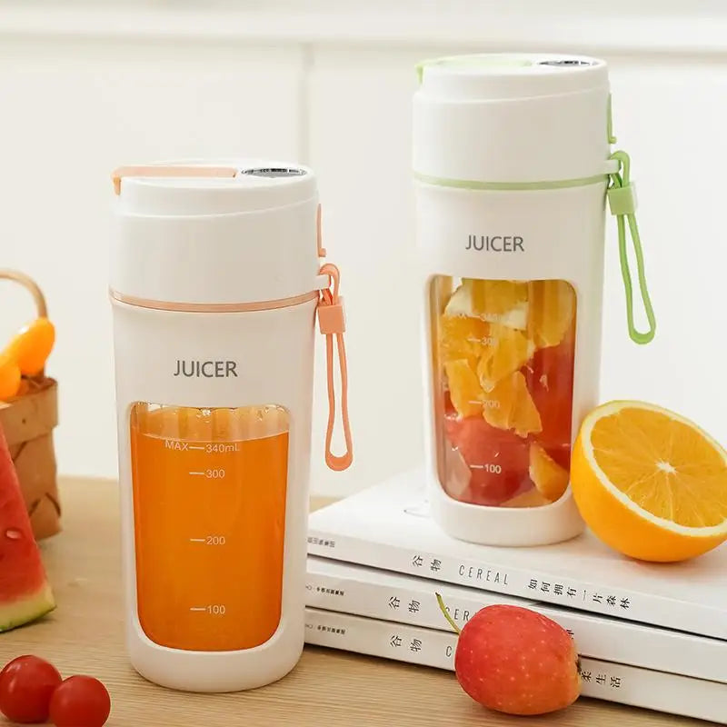 Portable Juicer Mini Electric Blender Multifunction Juice Maker Machine Fruit Mixers Extractors Smoothies Mixer 6 Blades 1200mAh