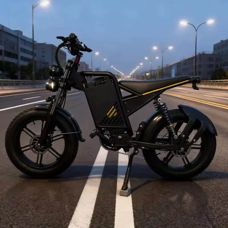 E-bike 20-inch double shock absorber, 1500W 48V 30AH endurance electric bicycle，leisure and entertainment off-road electric bike