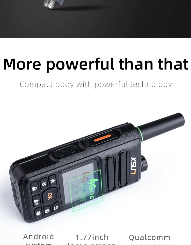 KSUT ZL18 Zello Walkie Talkie 4g Sim Card WiFi Network Cell Phone Radio Long Range 100 Miles GPS Professional POC Walkie Talkie