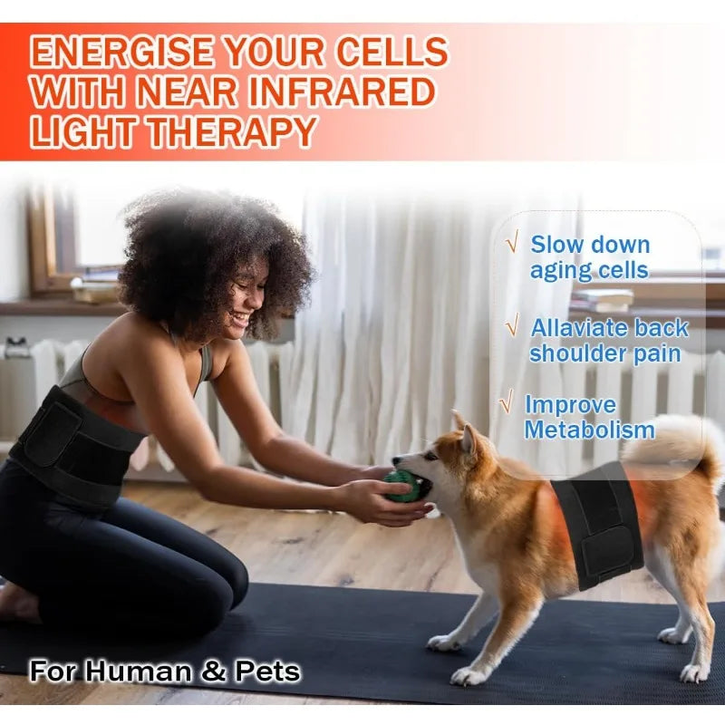 Portable Red Infrared Light Therapy Pad 660nm 850nm LED for Face Body Back Knee Hands Feet - Beauty Heat Relief Device
