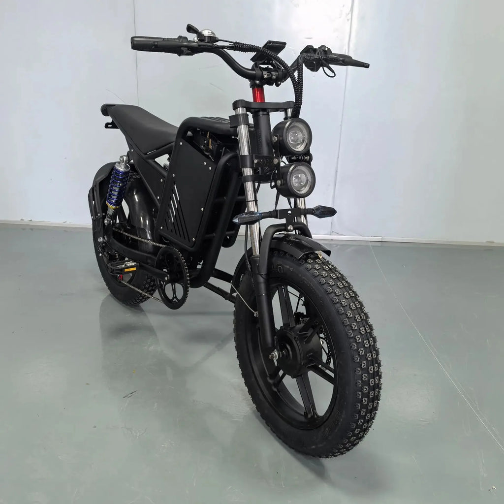 E-bike 20-inch double shock absorber, 1500W 48V 30AH endurance electric bicycle，leisure and entertainment off-road electric bike