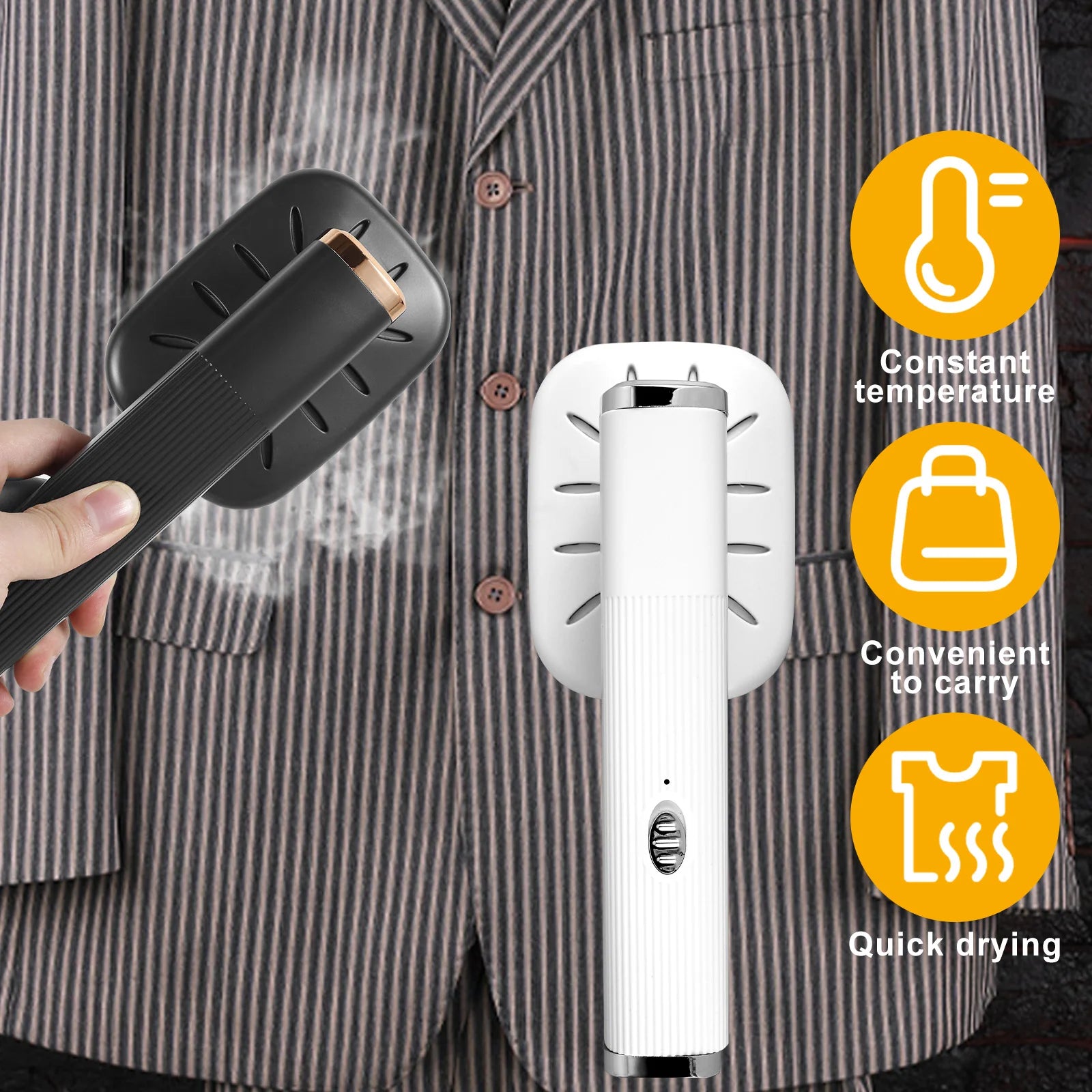 Travel Iron Portable Mini Ironing Machine Garment Steamer Wrinkle Remover Dry and Wet Handheld Steam Iron for Fabric Clothes