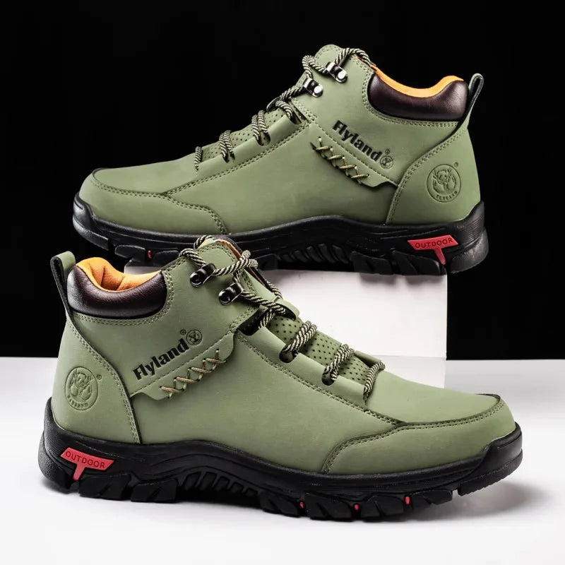 FLYLAND Fashionable Casual Men's Shoes High Top Outdoor Sports Shoes Comfortable And Safe Ankle Boots