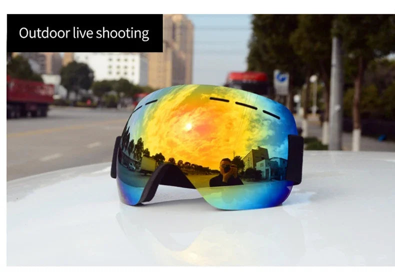 Ski Goggles Winter Snow Sports Goggles Double Layers Anti-Fog Outdoor Snow Snowboard Glasses for Men Women Protection Ski Mask