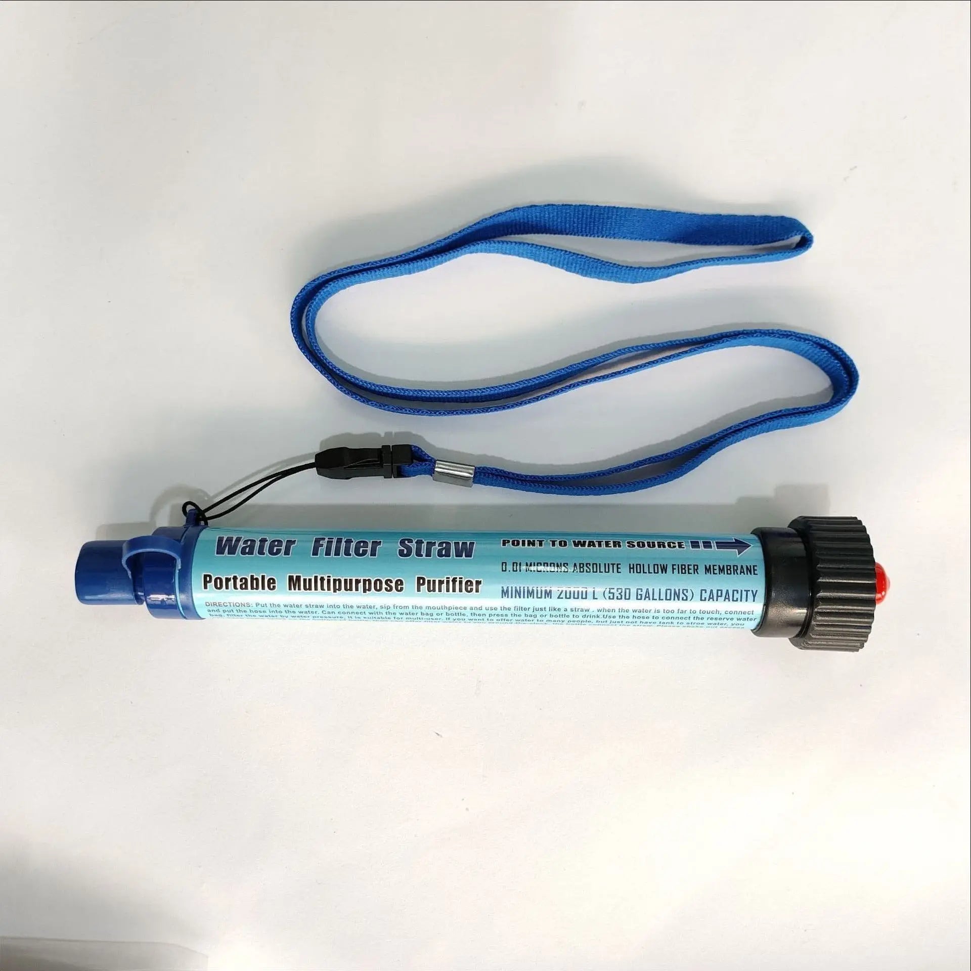 Personal Straw Water Filter Survival Filtration Portable Gear Water Filter for Drinking Hiking Camping Travel Hunting Fishing