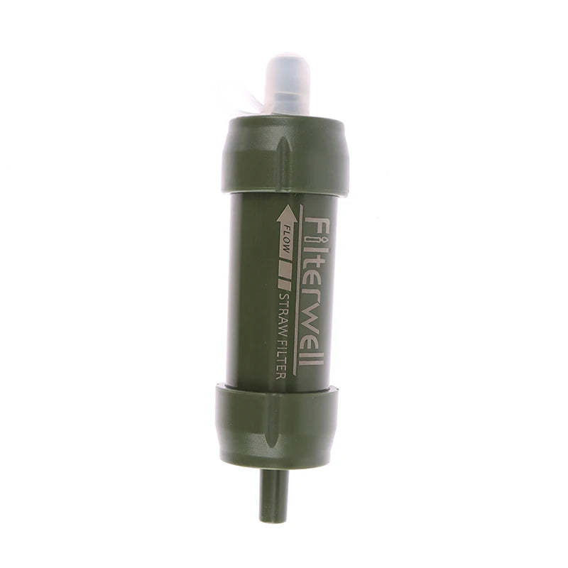 Personal Water Filter Survival Straw , 0.01 Micron Ultra-Filtration UF Membrane, Reusable Outdoor Portable Water Purifier
