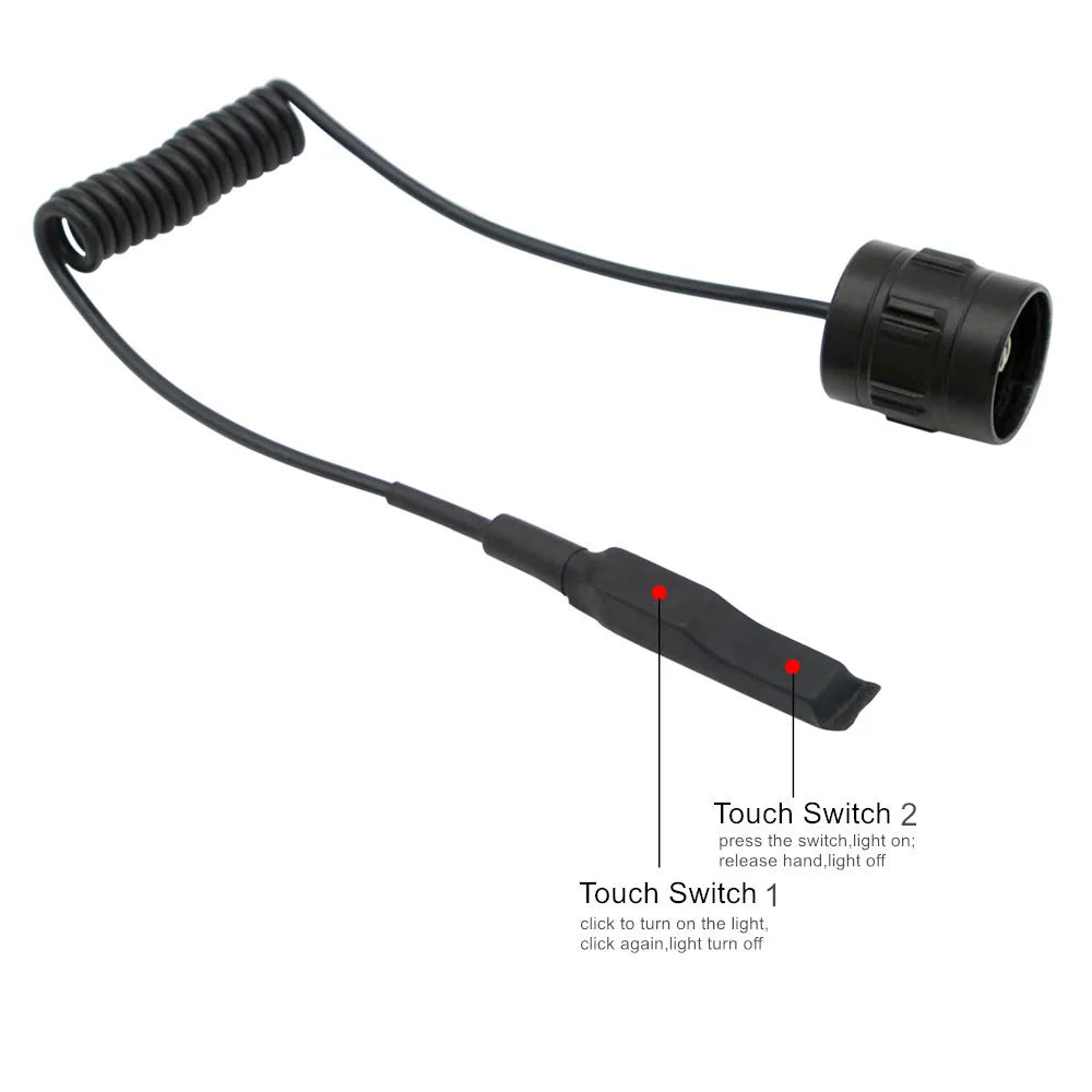 LED Tactical Hunting Flashlight USB Rechargeable Waterproof Torch Lamp Professional Shooting Night Scout Lights Set