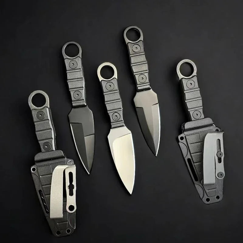 Camping Adventure Portable Straight Knife with K-sheath Outdoor EDC High Hardness Survival Knife for Outdoor Activities