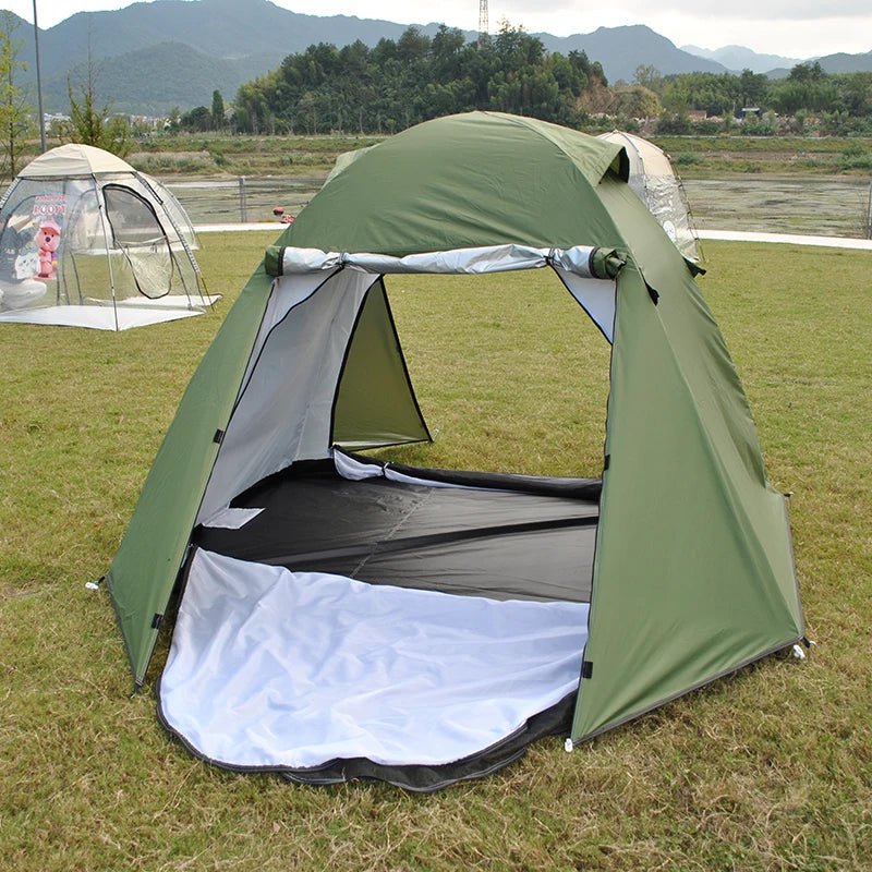 Camping Tent with Rainfly, 2, 3 Person Tent, Set up in 10 Mins, Weatherproof Tent for Camping, Festivals, Backyard, 2 Layers