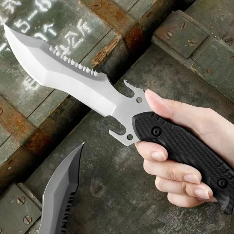 Straight knife outdoor tool portable pocket knife survival knife military knife outdoor hunting tactics high hardness survival