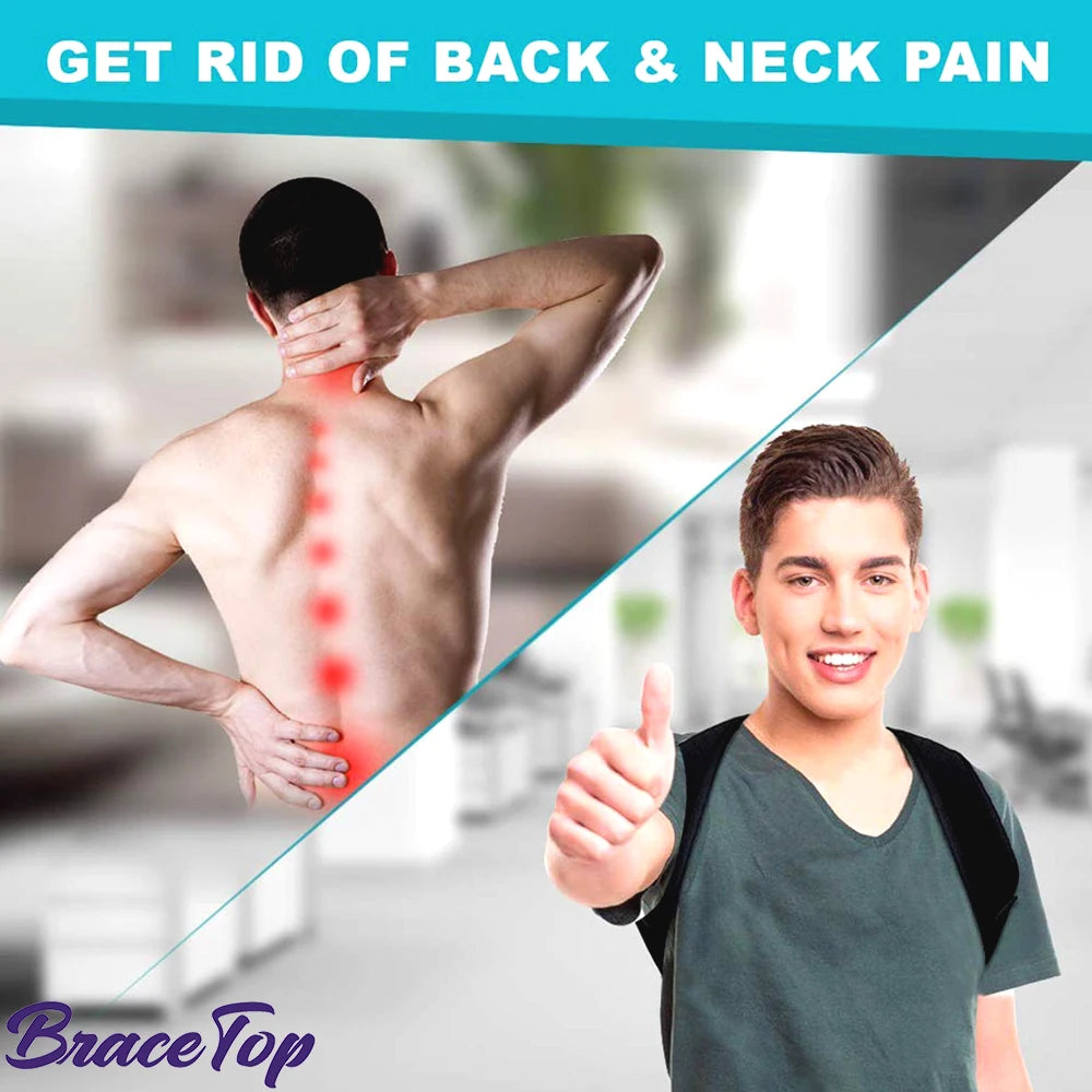 WOMENS Adjustable Back Shoulder Posture Corrector Belt Clavicle Spine Support Reshape Your Body Home Office Sport Upper Back Neck Brace