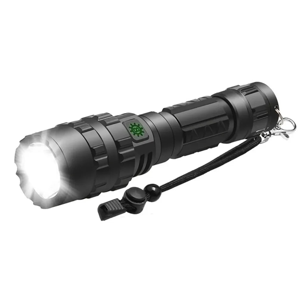 LED Tactical Hunting Flashlight USB Rechargeable Waterproof Torch Lamp Professional Shooting Night Scout Lights Set
