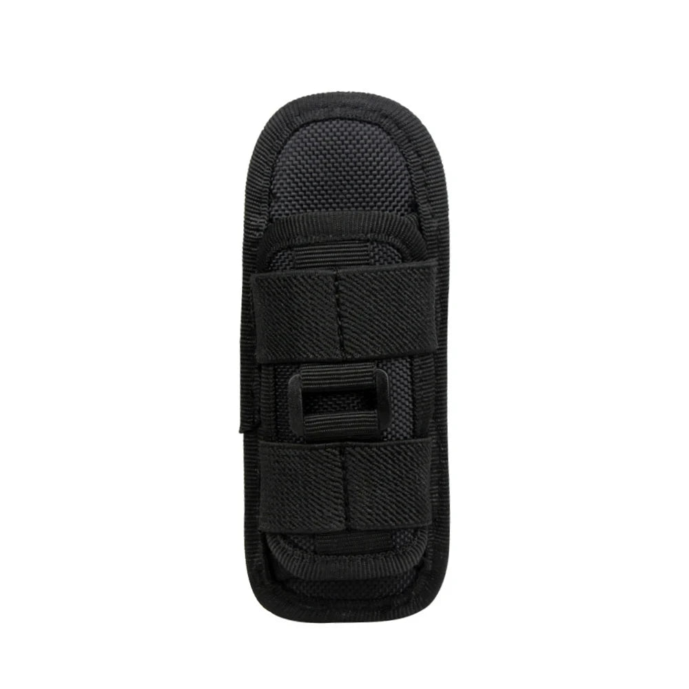 Tactical Flashlight Pouch Belt Torch Bag Durable Hunting Lighting Accessory Survival Kits 360 Degree Holster Rotary Torch Case