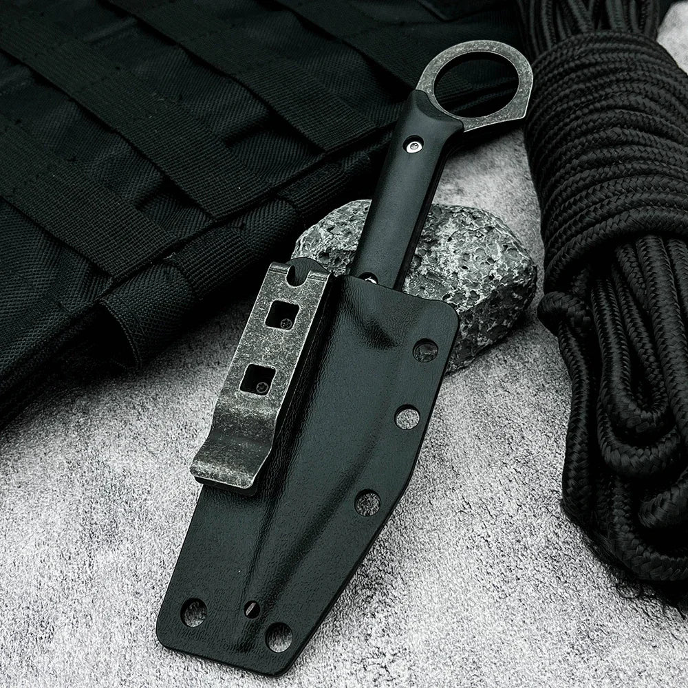 Multi-Purpose Wilderness Survival Adventure Straight Knife Portable Outdoor Camping Hunting Self Defense Utility Pocket Knife