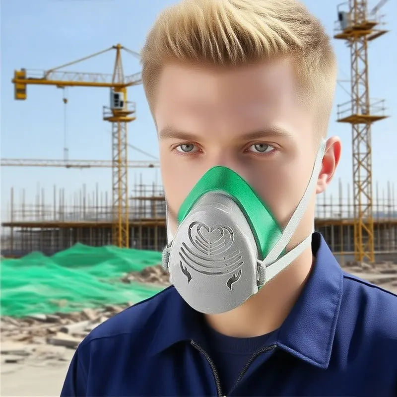 Dustproof Mask Self-Priming Filter Dust Half Mask Respirator Face Mask Suitable for Paint House Decoration Grinding Dust Spray