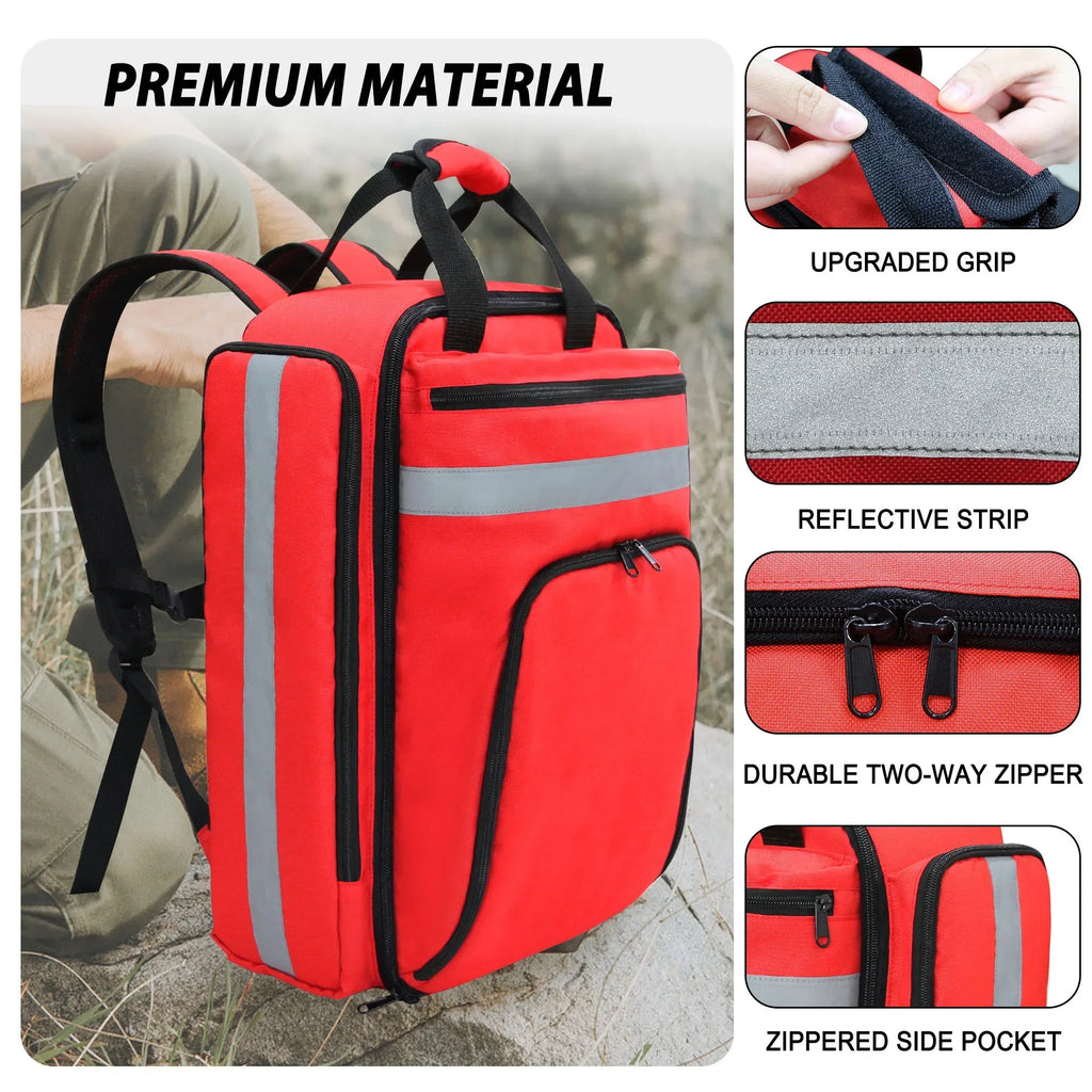 First Aid Kits Emergency Foldable Rescue Backpacks Large Capacity Sorted Storage Outdoor Camping Survival Kits Medical Kits