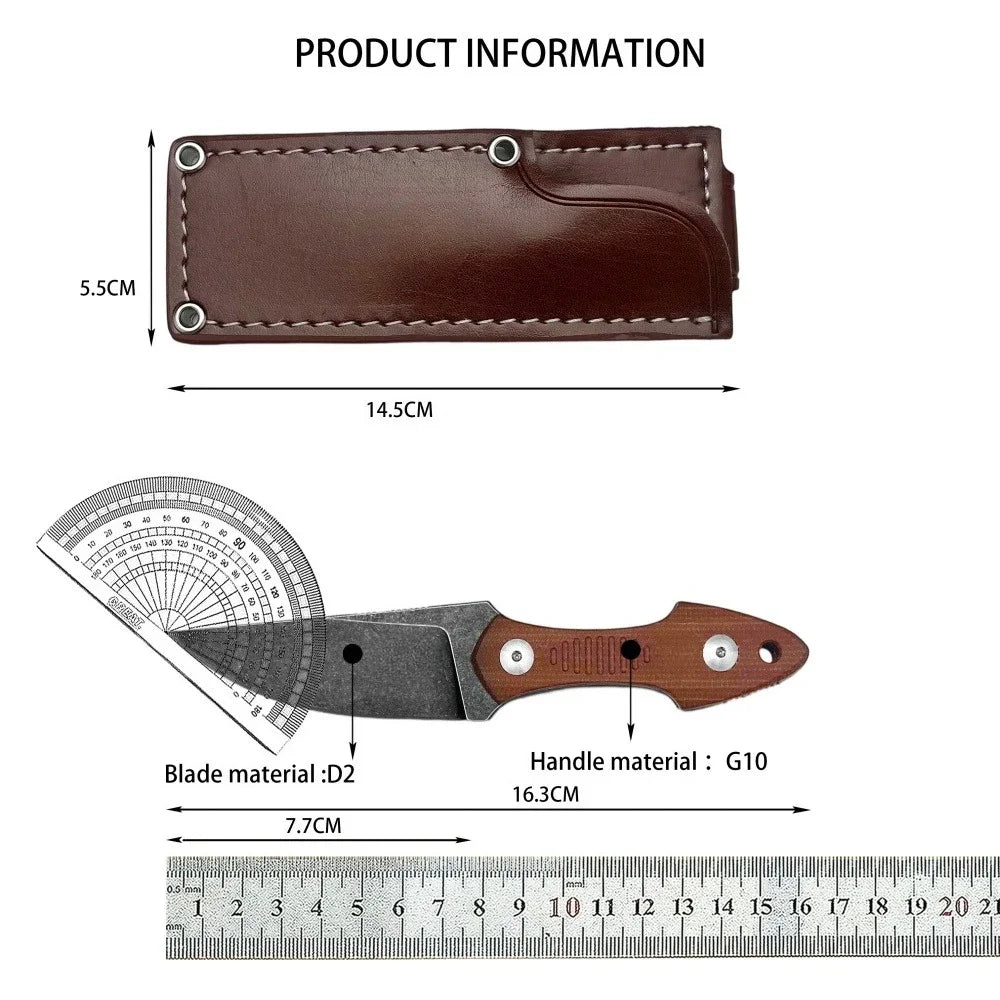 Durable High-hardness Outdoor Survival Mini Straight Knife Survival Defense Rescue EDC Tool Portable Multi-purpose Cutting Knife