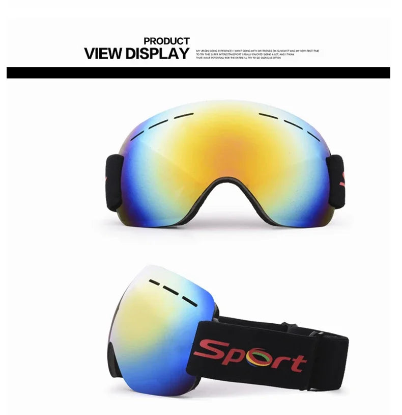 Ski Goggles Winter Snow Sports Goggles Double Layers Anti-Fog Outdoor Snow Snowboard Glasses for Men Women Protection Ski Mask
