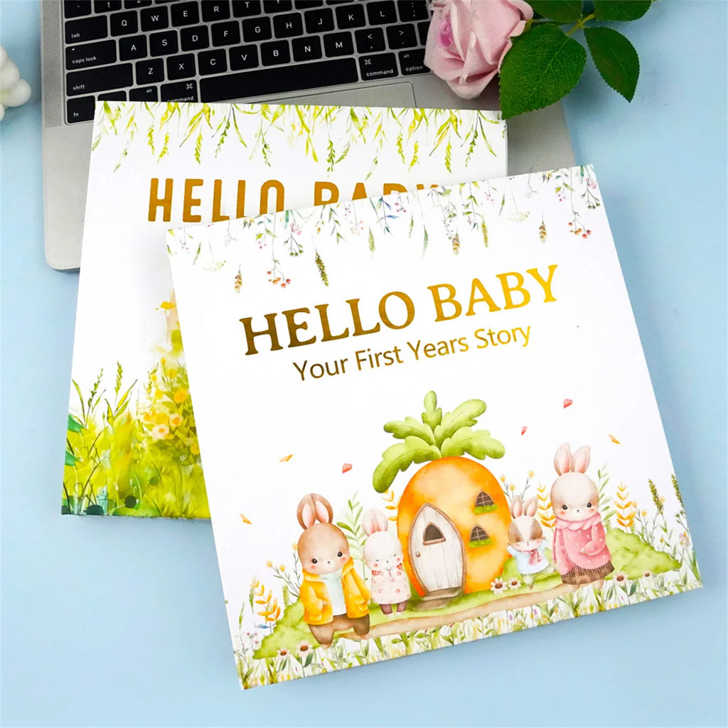 Baby Memory Book Baby Book Keepsake First 5 Years Record Milestones Photos Baby Shower Gift 100 Pages Scrapbook Photo Album