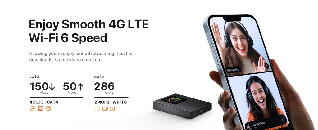 4G Lte Router Wireless Wifi Portable Modem Mini Outdoor Hotspot Pocket Mobile Wifi 286Mbps Sim CAT4 Card Slot Repeater 2100 mAh